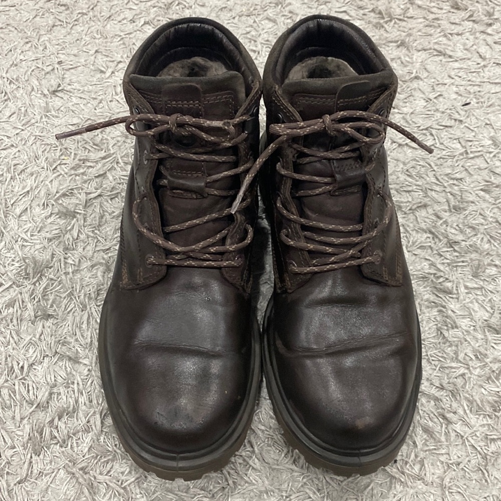 Ecco Mens Tred Tray Classic Boots Brown Leather (9)